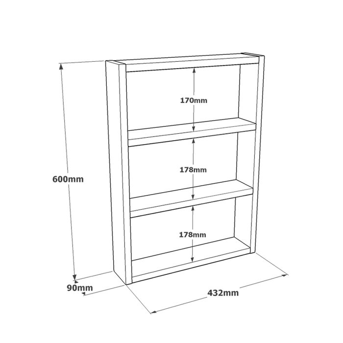 Hanah Home Pr1-W Estantería de pared Blanca